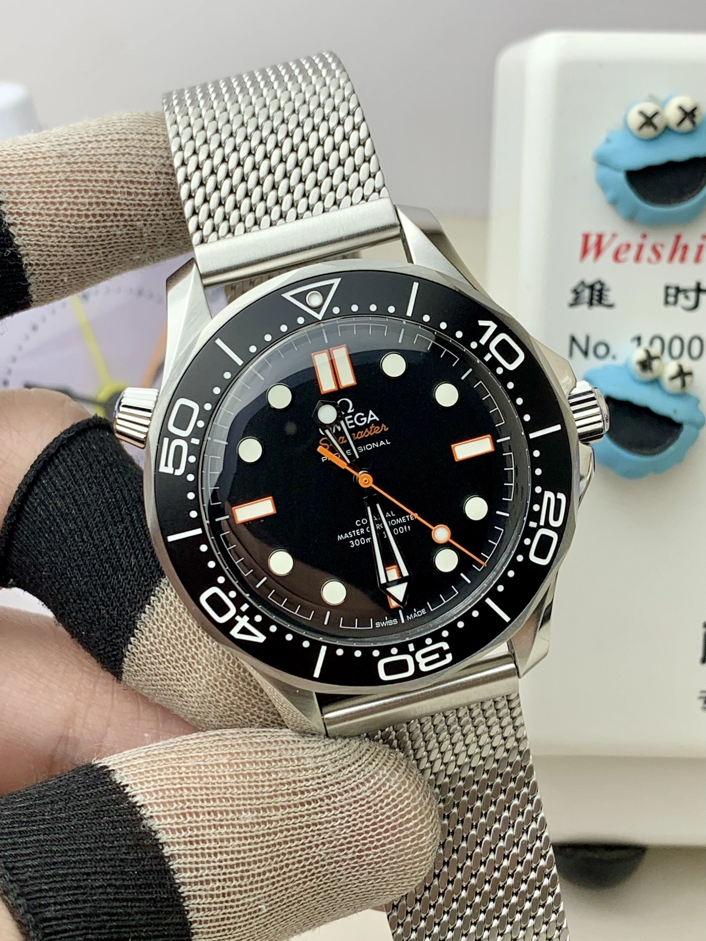 CBD Factory Omega Seamaster Diver 300M 42mm 007 Edition “No Time To Die” Matte Black Dial Titanium Mesh Bracelet (210.30.42.20.01.018) 1:1 Super Clone – DD8806 Movement Stylish 232